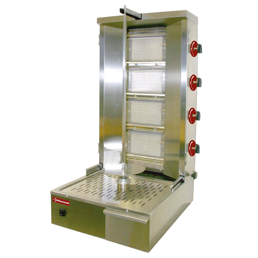 Gas gyrosgrill voor 40 kg vlees, Diamond KEB-G81