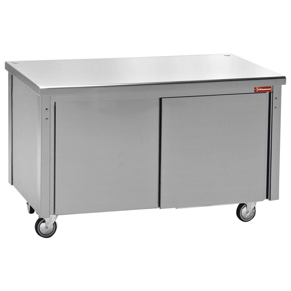 Neutraal kastelement met schuifdeuren, 3 x GN 1/1, 120 cm, Diamond NA12