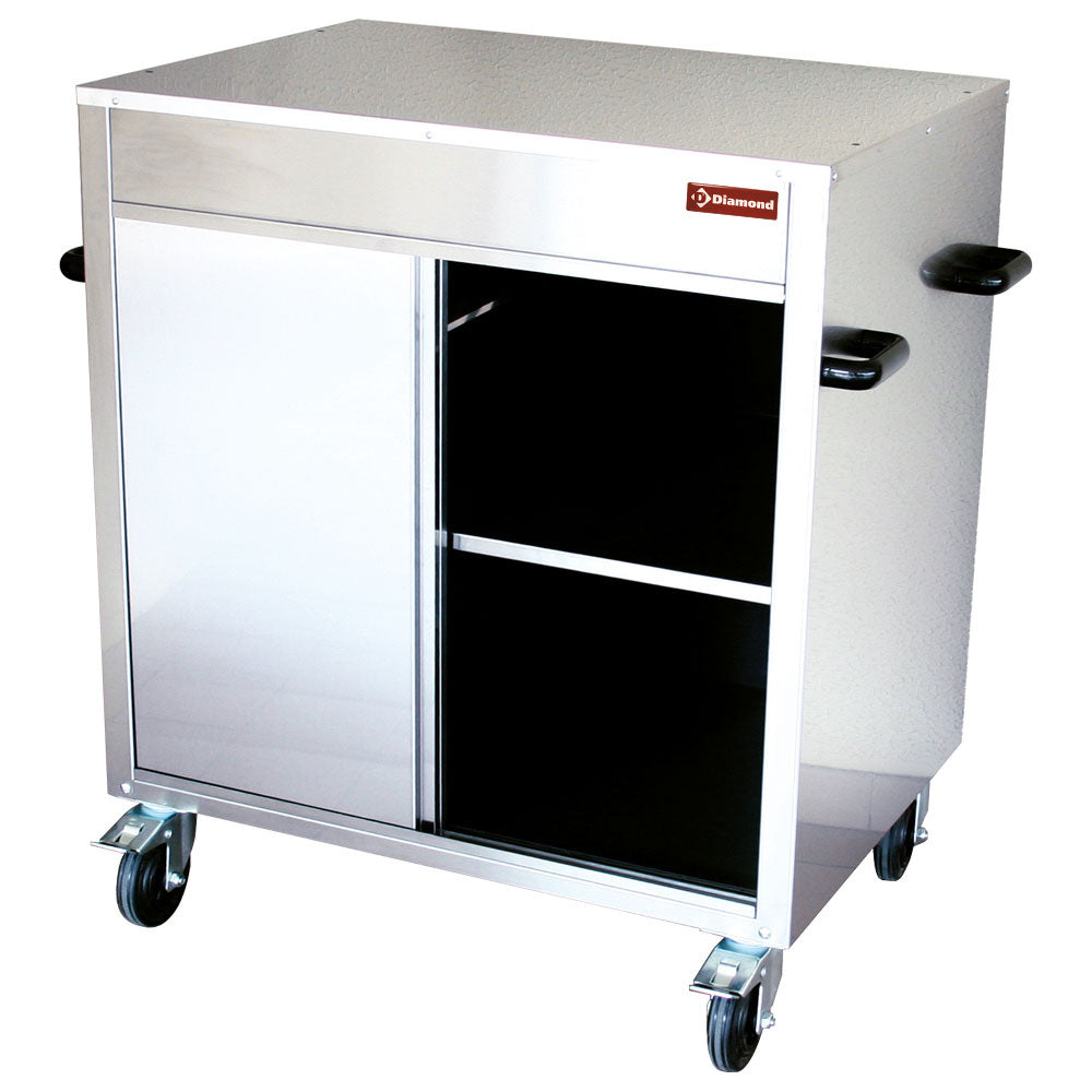 Neutrale kast op wielen voor draaispit, Diamond RSP-RB