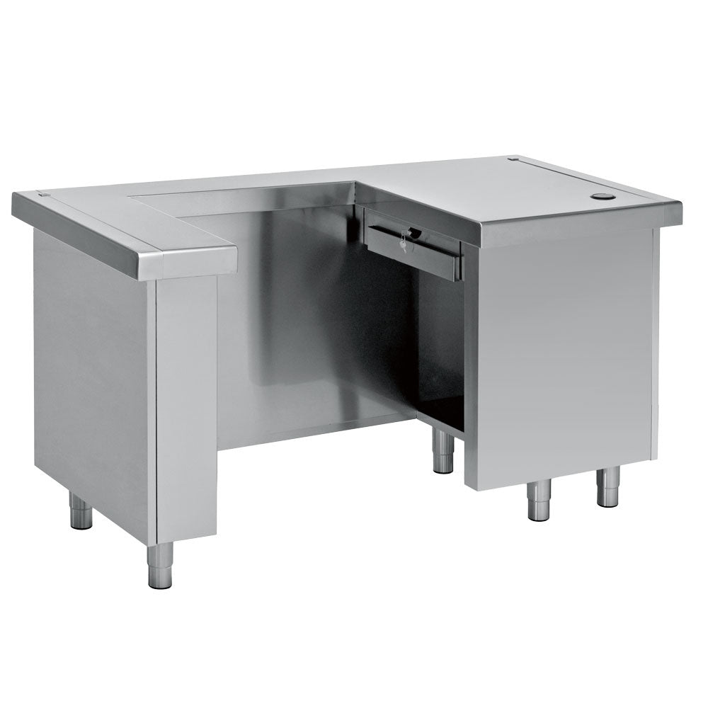 Kassa-element (rechts), modulair self-service, 150 x 80 x 90 cm, Diamond S80/CD15