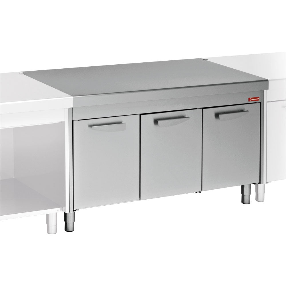 Neutraal element op gesloten kast, modulair self-service, 112,5 x 80 x 90 cm, Diamond S80/NA12