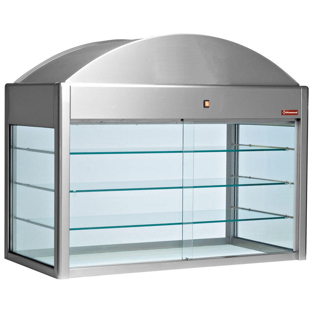 Neutrale vitrine met isolerende onderbouw, modulair self-service, 216 x 73 x 100 cm, Diamond S80/VNN22