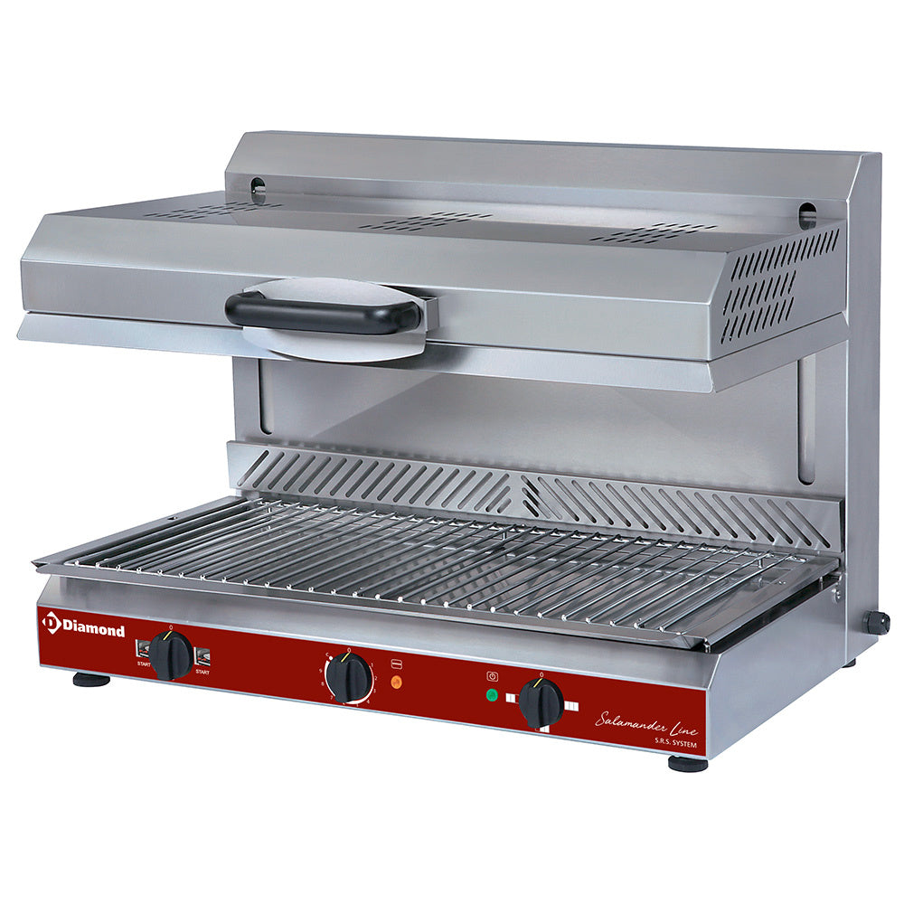 Glaskeramische salamander, 80 cm, 3 zones, afneembaar plafond, Diamond SA/80VC-SW