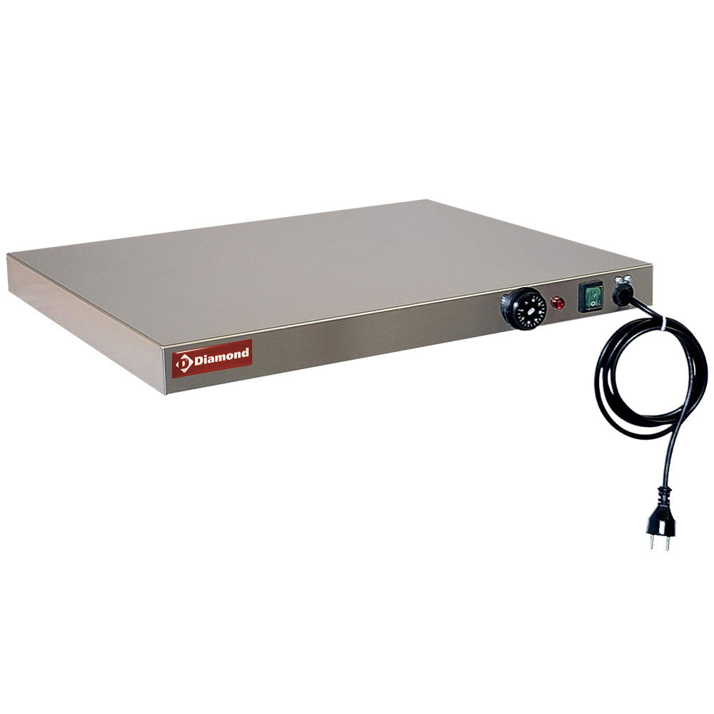 Roestvrijstalen warmhoudplaat, 50 cm, Diamond TH/500