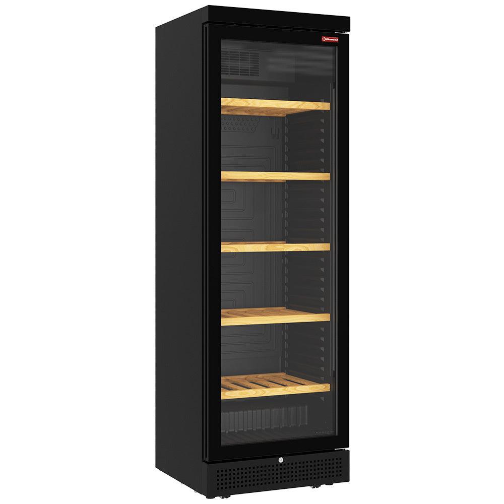Wijnklimaatkast 382 liter, geventileerd, 5 niveaus, frameloos, zwart, Diamond CVS38-BV