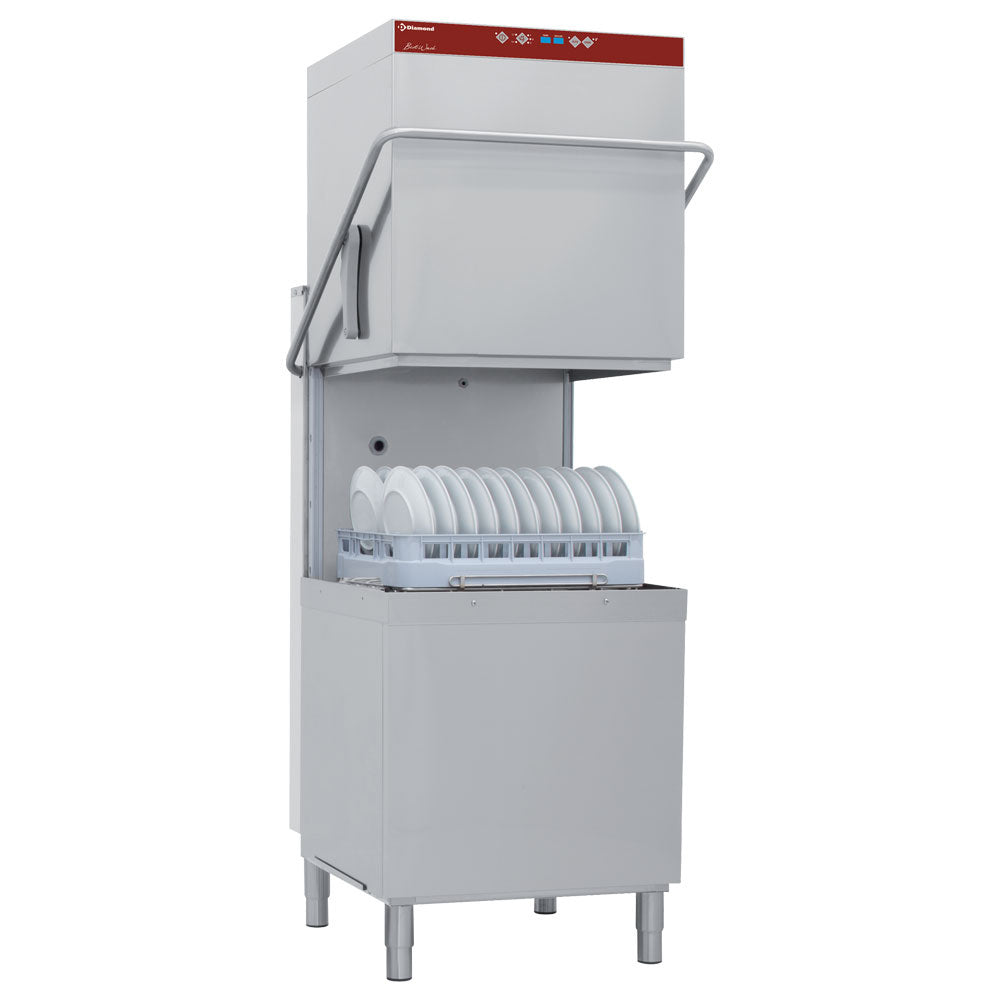 Vaatwasser met kap en pannenwasser, mand 60 x 50 cm, Full Hygiene, Diamond DCR49/6