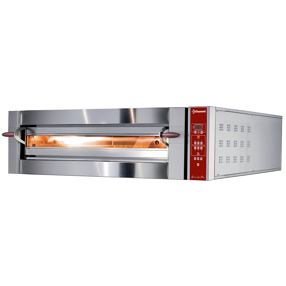 Elektrische pizzaoven, 1 kamer 72 x 72 cm, 4 pizza's van Ø 35 cm, 230 V driefasig, Diamond GDX4/35-DP--230/3-