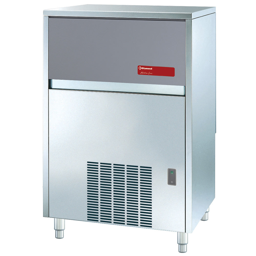 Ijsblokjesmachine met ijsblokjes van 18 g, 95 kg per 24 uur, opslag 55 kg, watergekoeld, Diamond ICE95W-R2