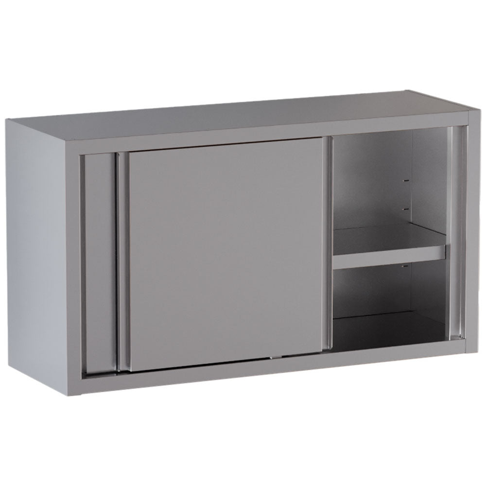 Wandkast met schuifdeuren 180 x 40 cm, RVS, Diamond PSC180-SM3