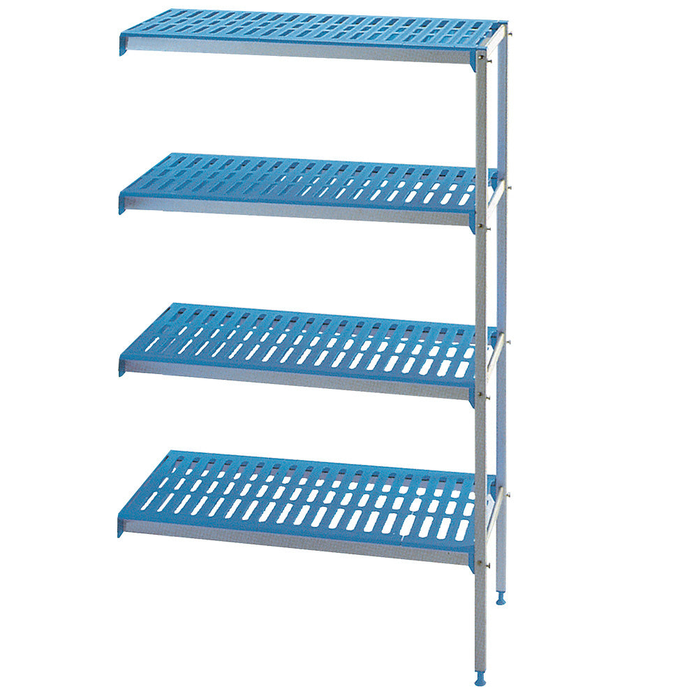 Geanodiseerde aluminium hoekstelling, 4 niveaus, 279 x 40 x 175 cm, Diamond RAA/284-4/EF