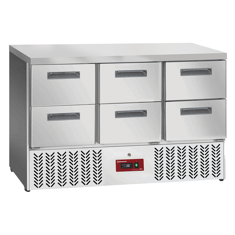 Koelwerkbank, 6 laden 1/2 GN, Diamond SA36/C6