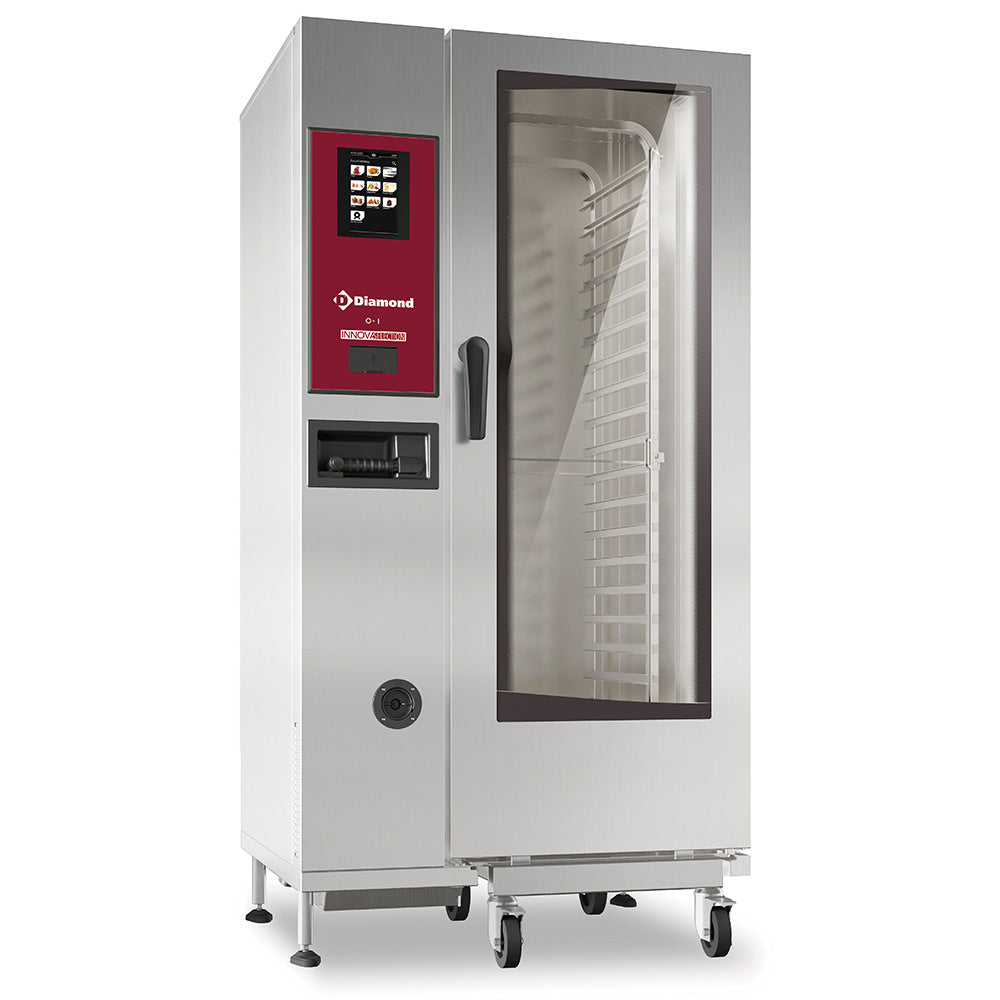 Gasoven TOUCH met boilerstoom en hetelucht, 20 x GN 1/1, met reinigingsfunctie, Diamond SBGT/20S
