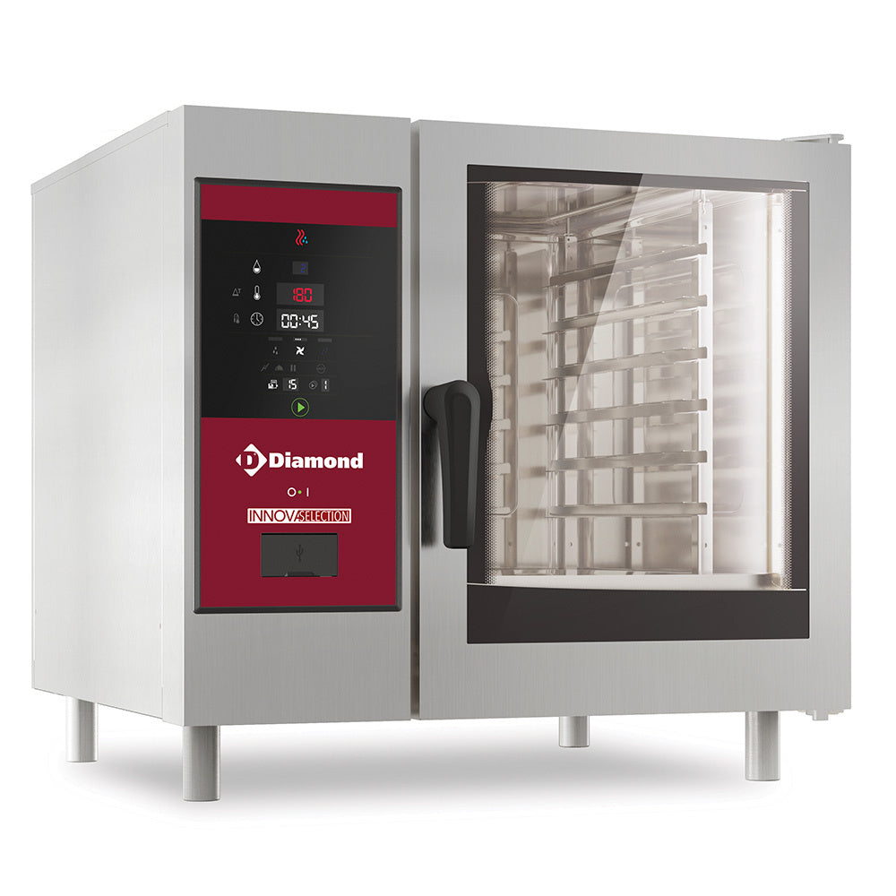 Elektrische oven met directe stoom en hetelucht, 6 x GN 1/1, met reinigingsfunctie, Diamond SDE/06S