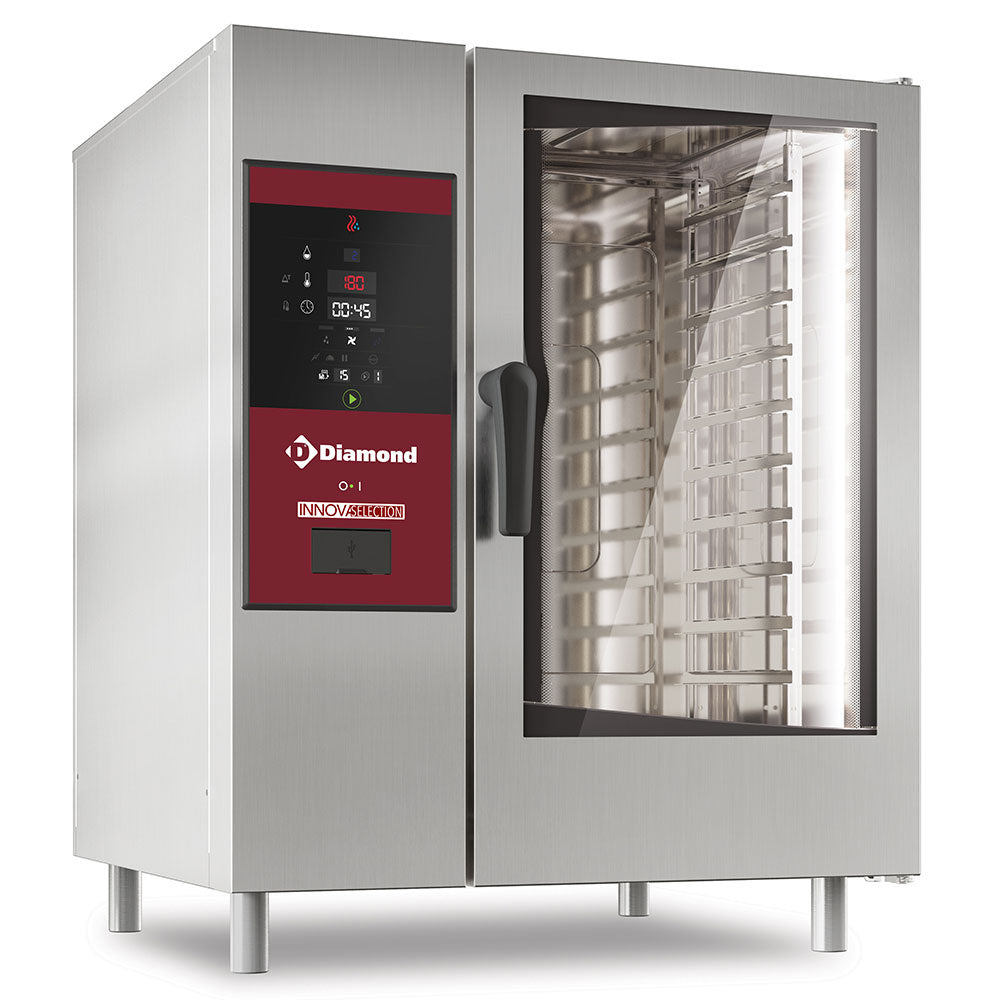 Gasoven met directe stoom en hetelucht, 10 x GN 1/1, met reinigingsfunctie, Diamond SDG/10S