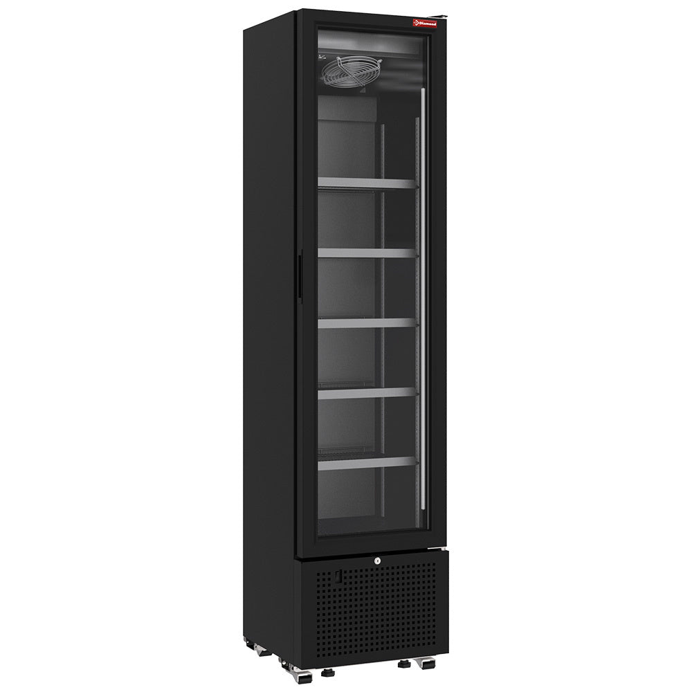 Flessenkoelkast 221 liter, 1 deur, zwart, Diamond SSP32-SB