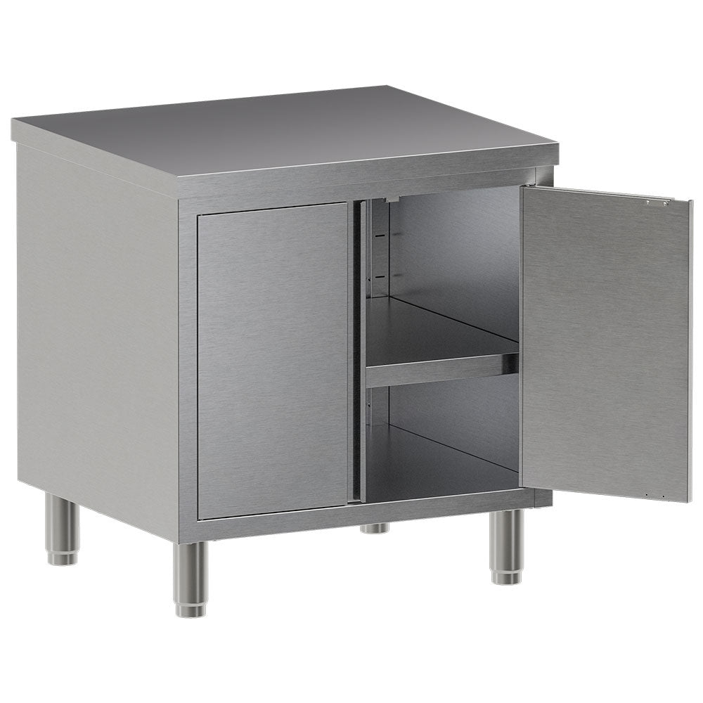 Werkkast met klapdeuren, 80 x 70 cm, rvs, Diamond TA87-SA3