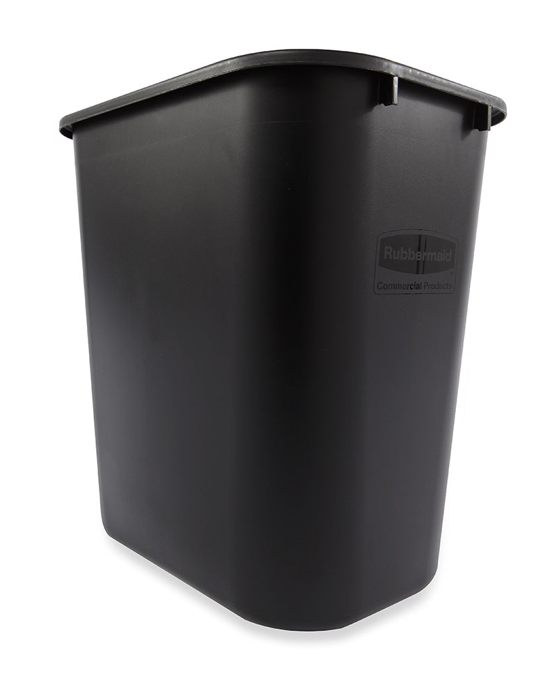 Rubbermaid rechthoekige afvalbak 26,6 liter zwart