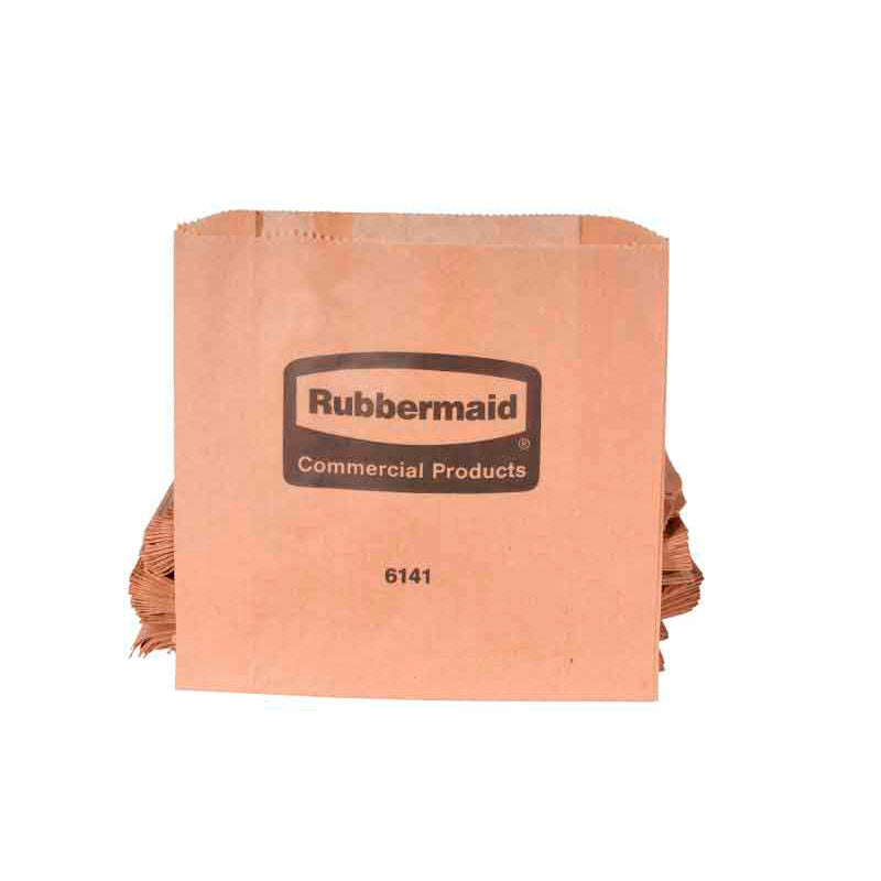 Rubbermaid waspapieren afvalzakjes voor sanitaire afvalbak 5 liter, doos 250 stuks bruin, 5 x 50 stuks
