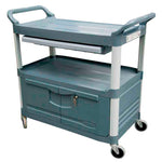 Rubbermaid X-tra materiaalwagen met lade en kast grijs