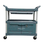 Rubbermaid X-tra materiaalwagen met lade en kast grijs