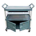 Rubbermaid X-tra materiaalwagen met lade en kast grijs