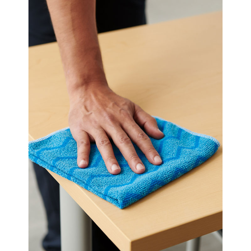 Rubbermaid Hygen microvezeldoek 40,6 x 40,6 cm blauw, per 12 stuks