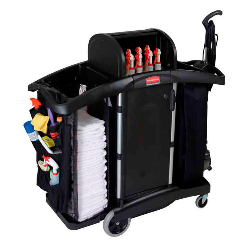 Rubbermaid hotelwagen met hoge veiligheid zwart