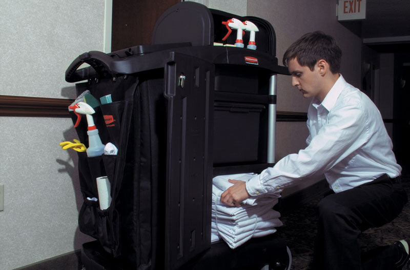 Rubbermaid hotelwagen met hoge veiligheid zwart