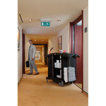 Rubbermaid hotelwagen met hoge veiligheid zwart