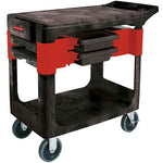 Rubbermaid werkwagen zwart/rood