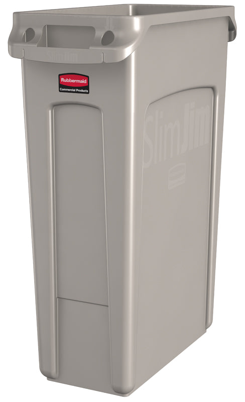 Rubbermaid Slim Jim container met luchtsleuven 87 liter beige