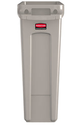 Rubbermaid Slim Jim container met luchtsleuven 87 liter beige
