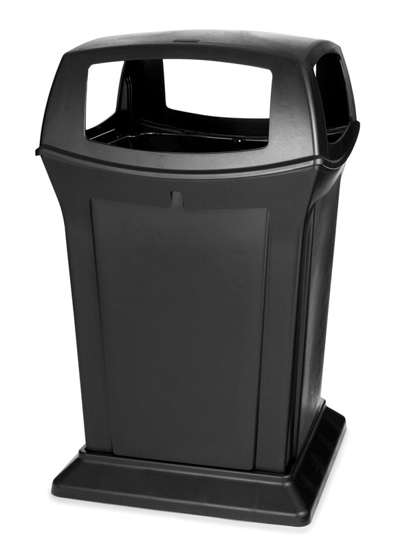 Rubbermaid Ranger container met 4 openingen 170,3 liter zwart
