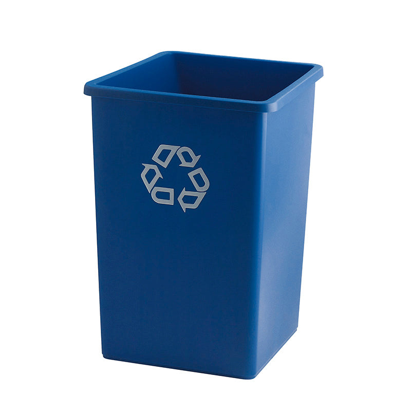 Rubbermaid Styleline container 132,5 liter blauw met recyclingsymbool