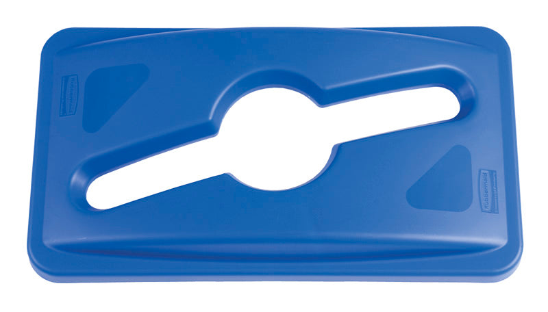 Rubbermaid gecombineerd deksel Slim Jim blauw