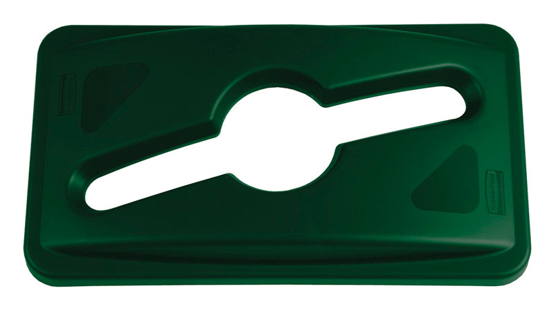 Rubbermaid gecombineerd deksel Slim Jim groen