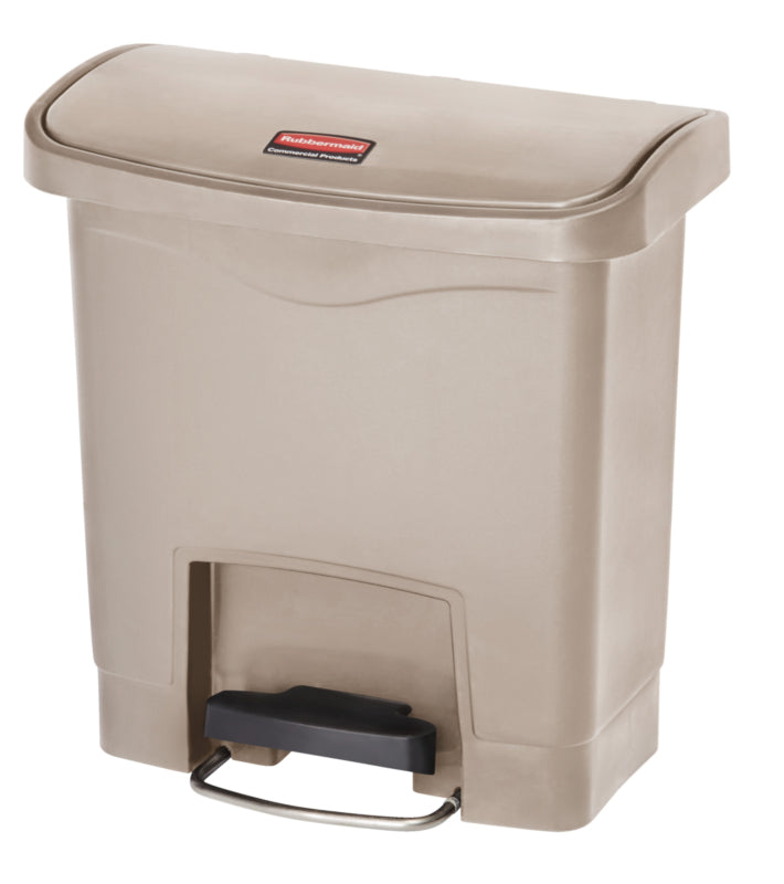 Rubbermaid Slim Jim Step On container Front Step kunststof 15 liter beige