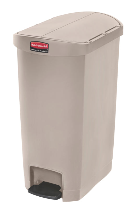 Rubbermaid Slim Jim Step On container End Step kunststof 50 liter beige