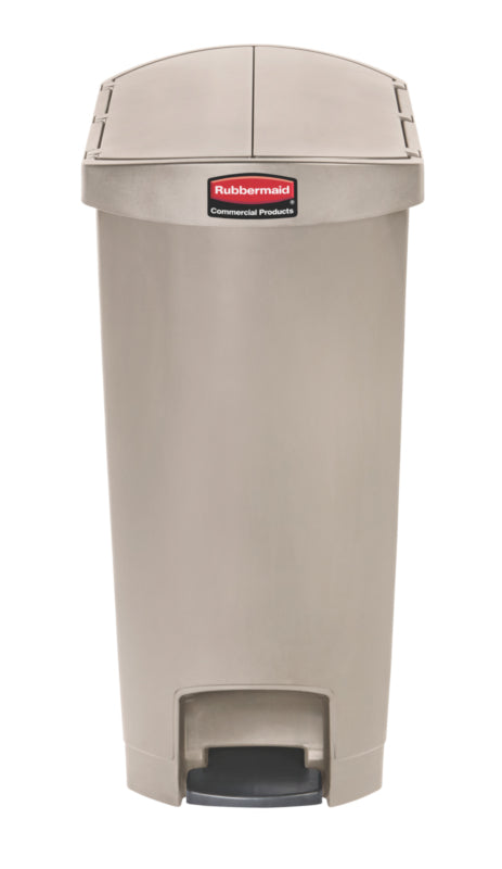 Rubbermaid Slim Jim Step On container End Step kunststof 50 liter beige