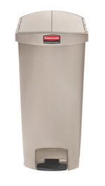 Rubbermaid Slim Jim Step On container End Step kunststof 68 liter beige