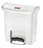 Rubbermaid Slim Jim Step On container Front Step kunststof 15 liter wit