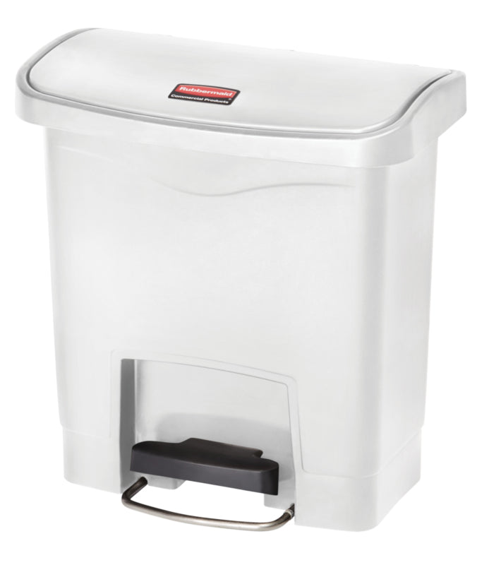 Rubbermaid Slim Jim Step On container Front Step kunststof 15 liter wit