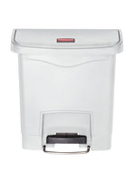 Rubbermaid Slim Jim Step On container Front Step kunststof 15 liter wit