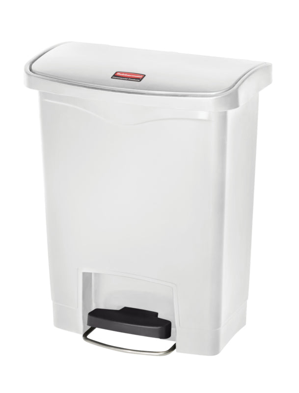 Rubbermaid Slim Jim Step On container Front Step kunststof 30 liter wit