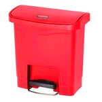Rubbermaid Slim Jim Step On container Front Step kunststof 15 liter rood