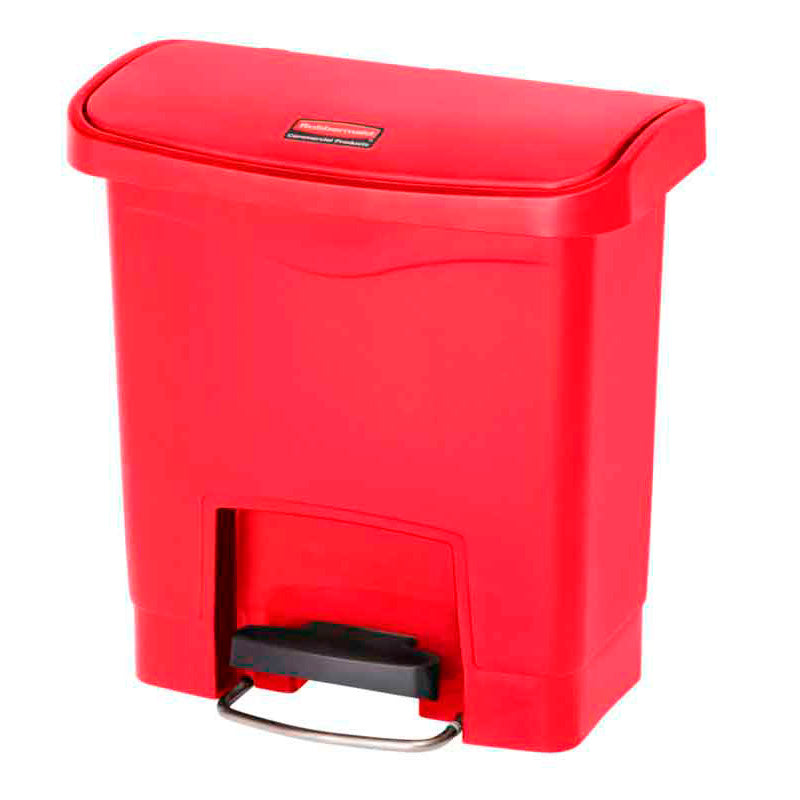 Rubbermaid Slim Jim Step On container Front Step kunststof 15 liter rood
