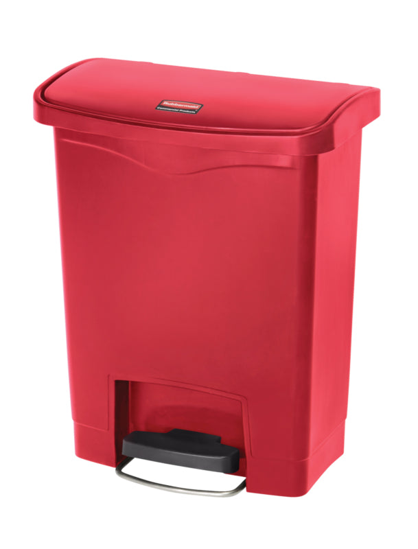 Rubbermaid Slim Jim Step On container Front Step kunststof 30 liter rood