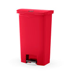 Rubbermaid Slim Jim Step On container Front Step kunststof 68 liter rood