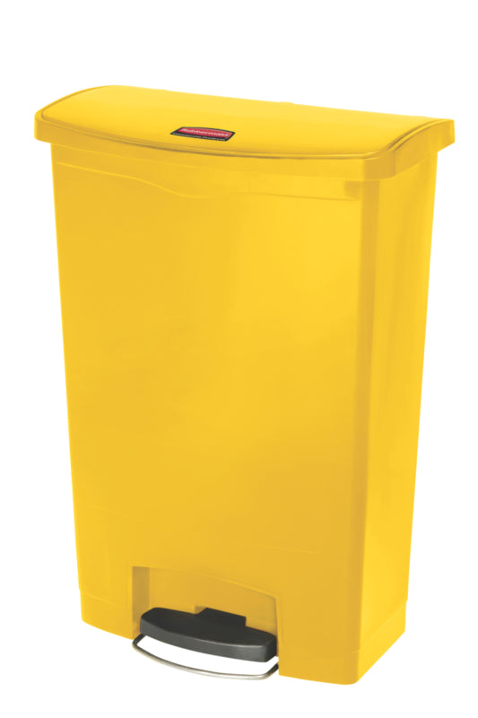 Rubbermaid Slim Jim Step On container Front Step kunststof 90 liter geel