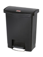 Rubbermaid Slim Jim Step On container Front Step kunststof 30 liter zwart
